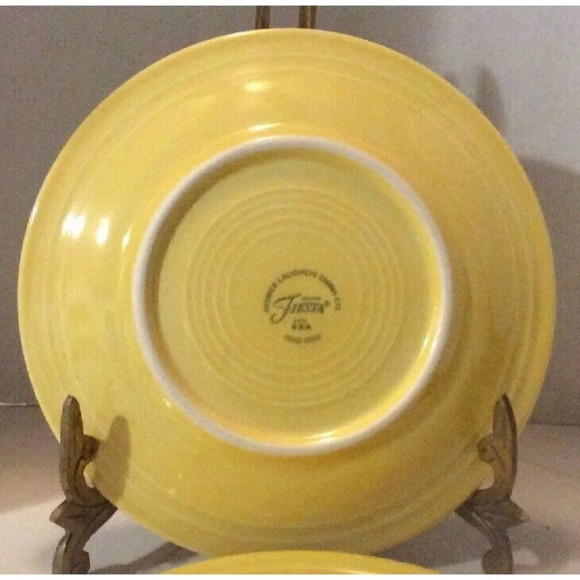 Fiestaware Sunflower Yellow Salad Dessert Plate Fiesta 7 1/4” USA HLC - Picture 2 of 2